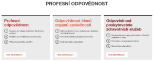 Profesní odpovědnost je více zaměřená na specifické případy.