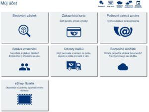 Sekce „Můj účet“ na portálu postaonline.cz nabízí přehled služeb Zákaznické karty.