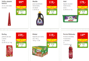 Ukázka nabídky bonusového zboží pobočky Globus Olomouc