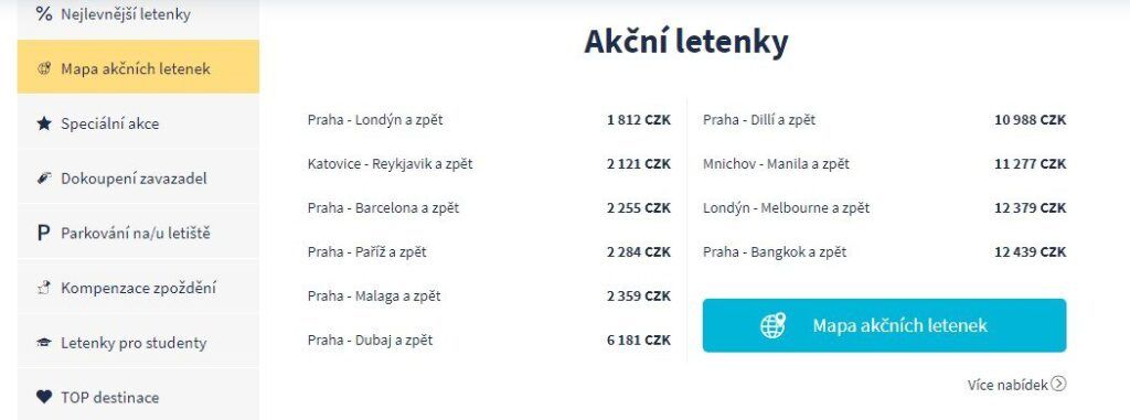 Student Agency nabízí letenky pro studenty nebo letenky kolem světa.