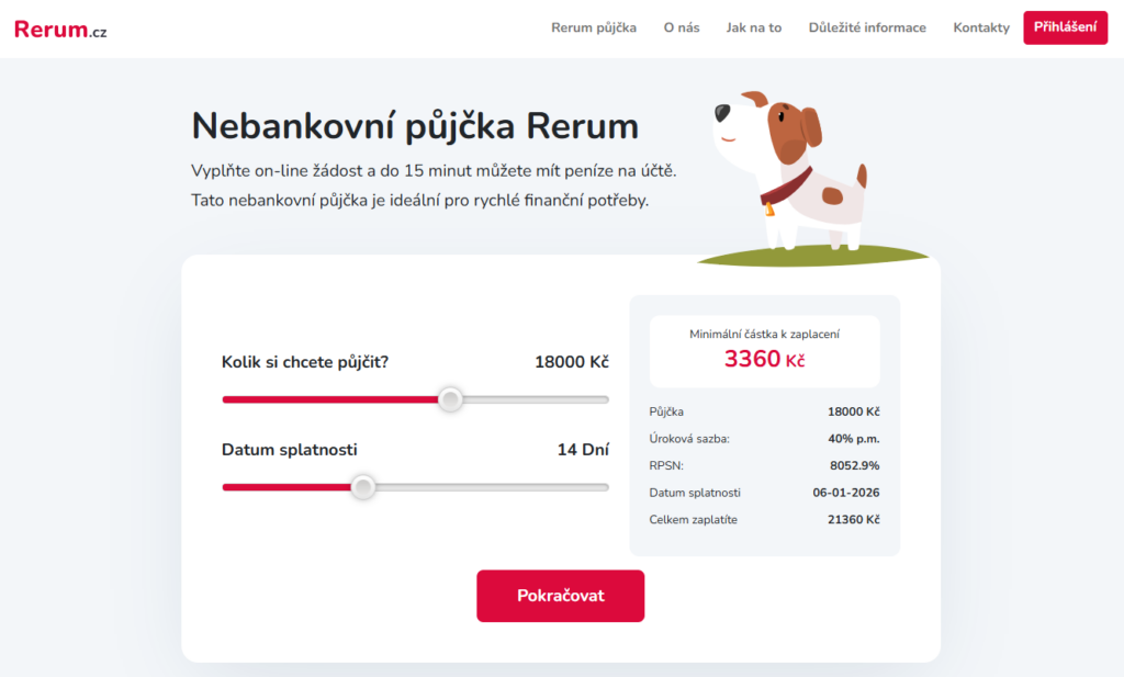 ReRum půjčka je poskytována online, bez nutnosti návštěvy pobočky či složité administrativy.