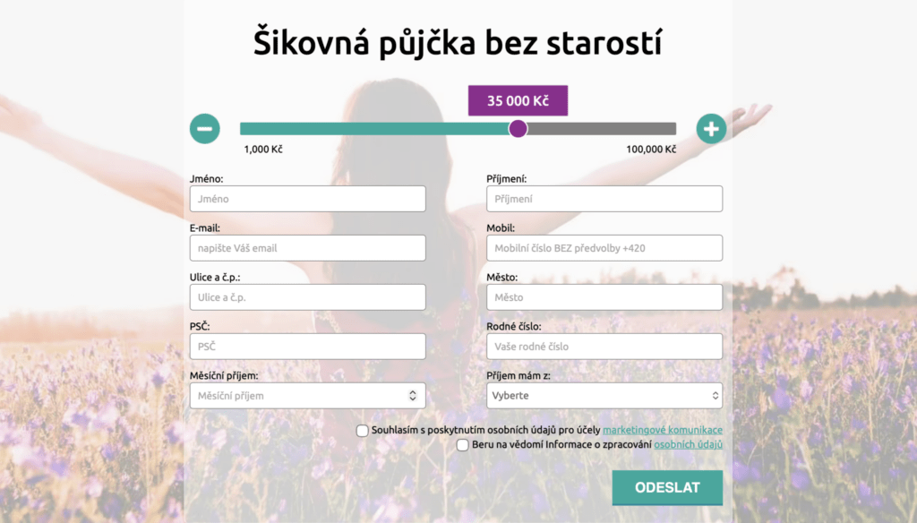 Vyřízení žádosti probíhá kompletně online, schválení financí však podléhá přísnému zákonnému prověření příjmů i registrů.